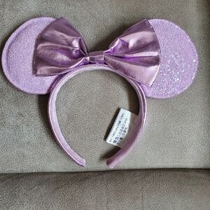 Disney Glittery Purple Mouse Ears Headband